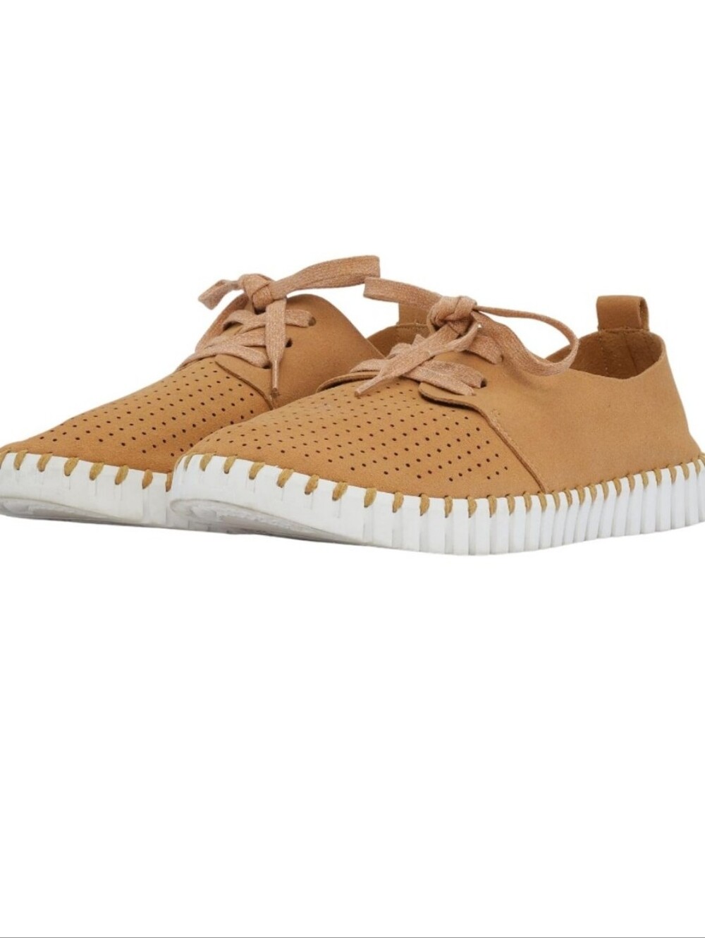 Isle Jacobsen Men's Tan Perforated Slip-On Sneakers